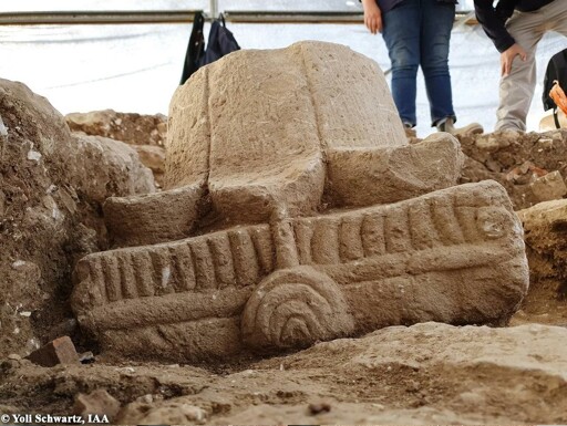 1,500-year-old stone capital with rare menorah unveiled in Jerusalem

A 1,500-year-old limestone capital featuring a rare eight-branched menorah was unveiled for the first time. The artifact was discovered in 2020 during rescue excavations ahead of construction for a new entrance to the city near Motza, just outside Jerusalem. The stone was found lying upside down on the floor of a Byzantine-period building dating to the 6th or 7th century CE...